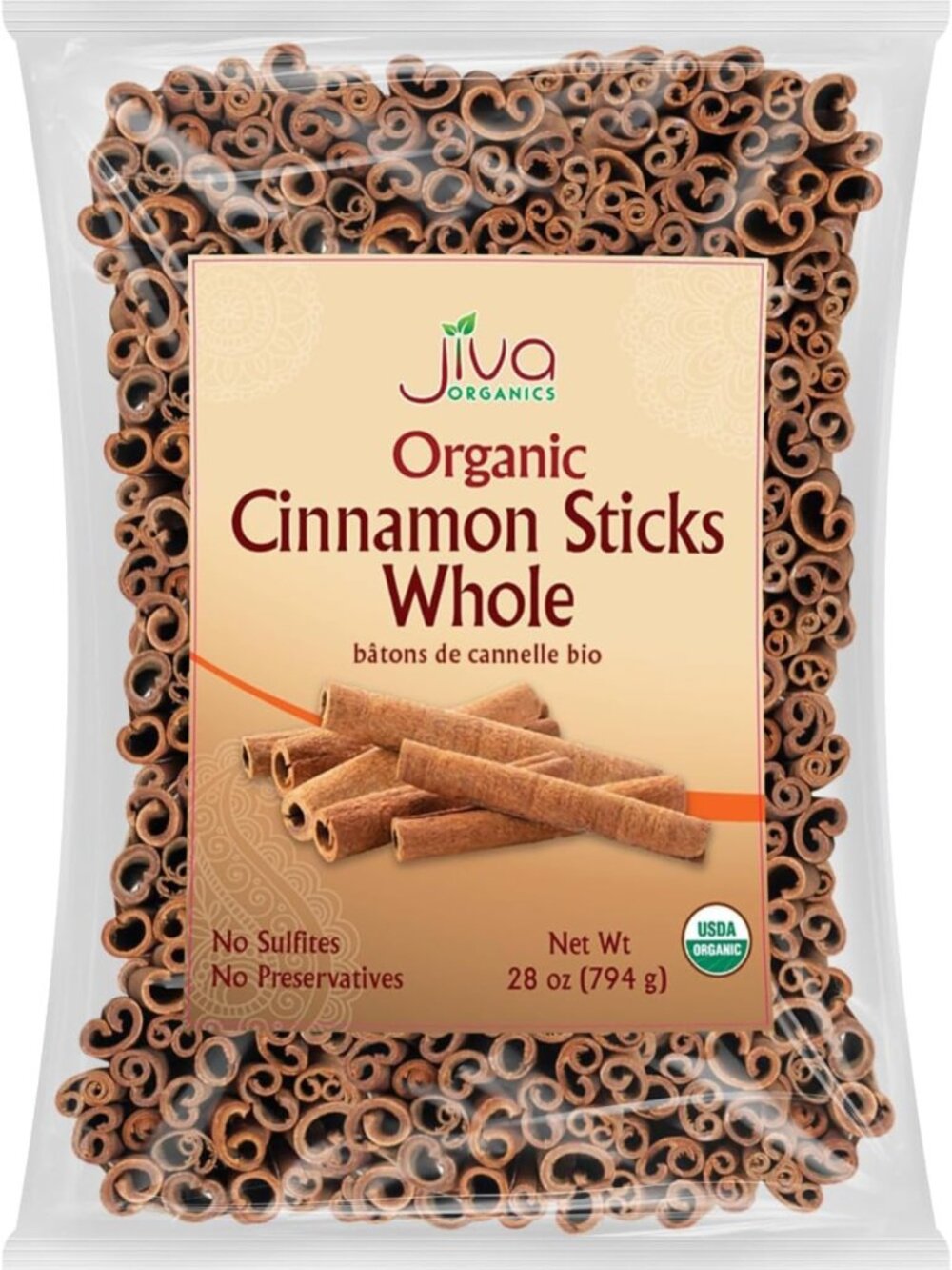 Organic Cinnamon Sticks - 1.75 lb Bulk Bag - Strong Aroma for Baking & Cooking